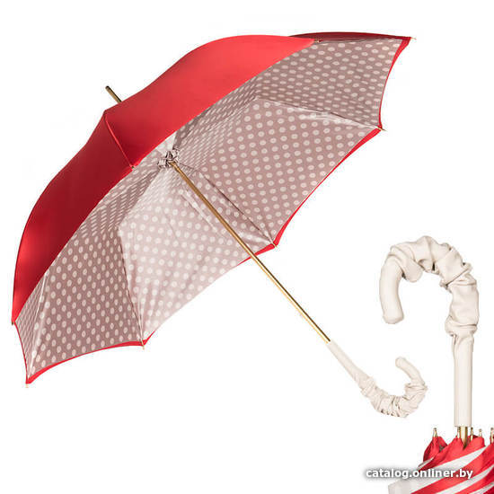 

Зонт-трость Pasotti Rosso Pois Ivory Pelle