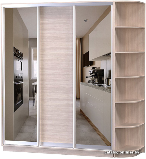 

Шкаф-купе Vivat Mebel D3-07 240x60 (ясень шимо светлый)