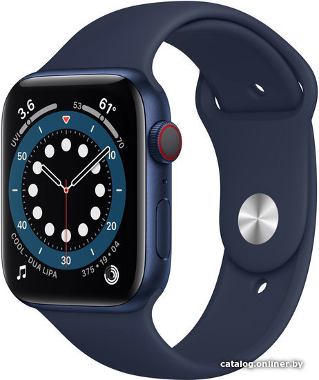

Умные часы Apple Watch Series 6 LTE 44 мм (алюминий синий/синий спортивный)