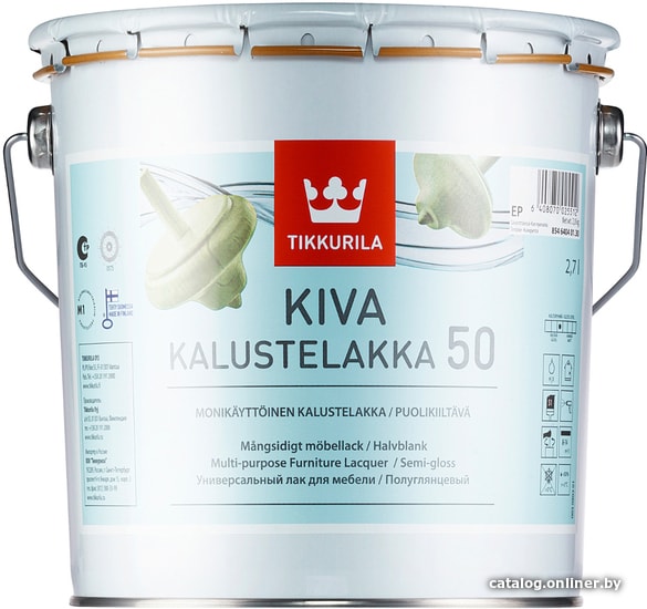 

Лак Tikkurila Kiva 2.7 л (полуглянцевый)
