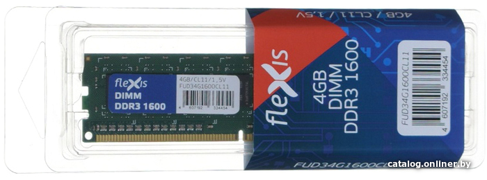 

Оперативная память Flexis 4ГБ DDR3 2400 МГц FUD34G1600CL11