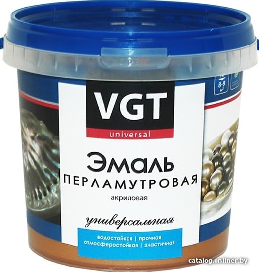 

Эмаль VGT ВД-АК-1179 универсальная перламутровая (гранат, 1 кг)