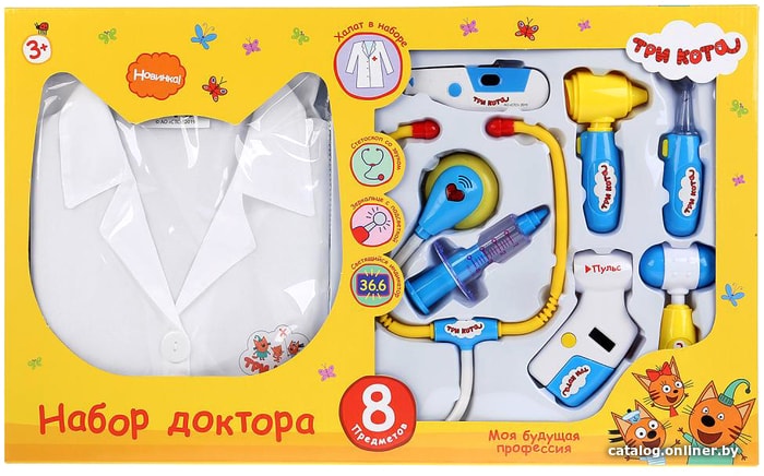 

Игровой набор доктора терапевта Играем вместе Три Кота A27821-R3