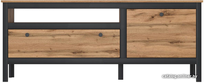 

Тумба BRW Loft RTV1D1S (дуб вотан/черный матовый)