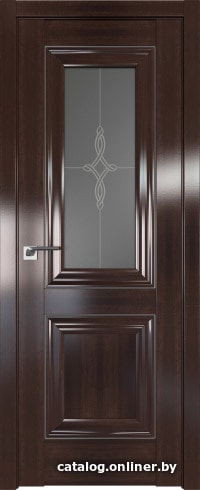 

Межкомнатная дверь ProfilDoors 28X 80x200 (орех сиена/стекло узор графит)