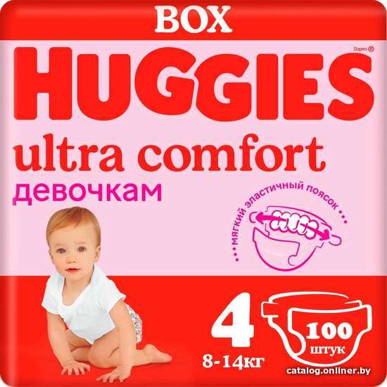 

Трусики-подгузники Huggies Ultra Comfort Box Girl 4 (100 шт)