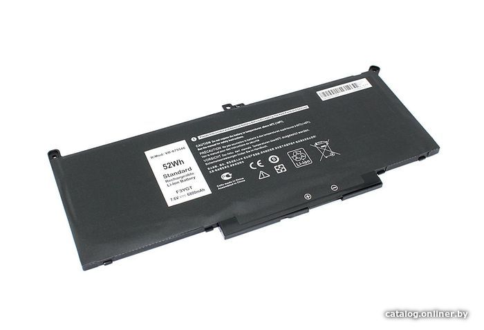 

Аккумуляторы для ноутбуков RageX F3YGT-2S2P Dell Latitude 12 7000, 7.6В 6800мАч, черный