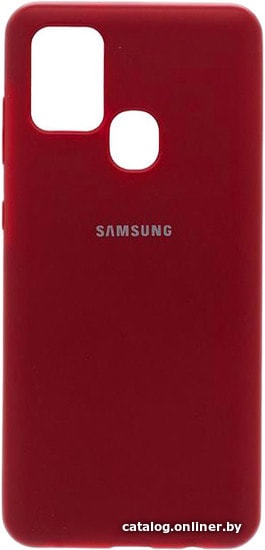 

Чехол для телефона EXPERTS Original Tpu для Samsung Galaxy A21s с LOGO (темно-красный)