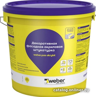 

Декоративная штукатурка Weber.Vetonit pas akrylat 25 кг