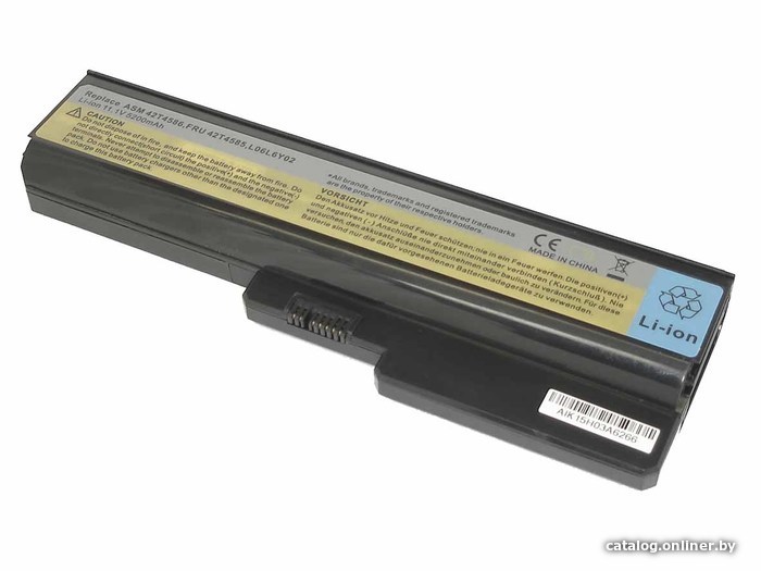 

Аккумуляторы для ноутбуков RageX Lenovo IdeaPad G430 G450 (L06L6Y02), 11.1В, 5200мАч, черный