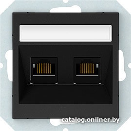 

Розетка компьютерная Vilma Quadrum QR 1000 KLRJ45-26e2-02 blc