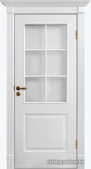 

Межкомнатная дверь Динмар Палацио 2 70x200 (белый/стекло сатин светлый)