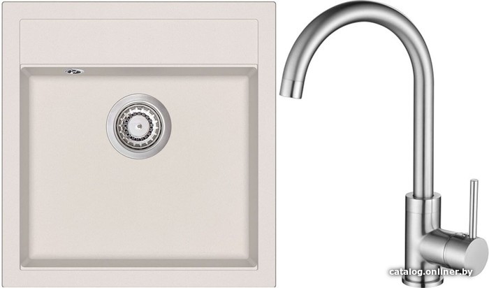 

Кухонная мойка Aquasanita Tesa SQT100W + Sabia 5523 (силика 111/никель 002)