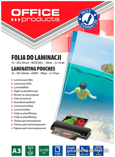 

Пленка для ламинирования Office Products А3 100 мкм 20325625-90 (100 шт, прозрачный)