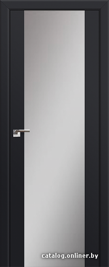 

Межкомнатная дверь ProfilDoors 8U Чёрный матовый Зеркальный триплекс
