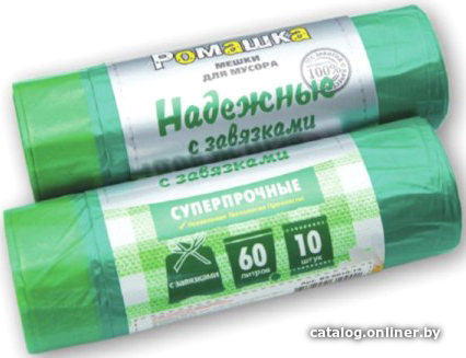 

Пакеты для мусора Ромашка Надежные ВЗ-6010-13 (10 шт)