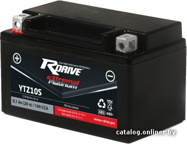

Мотоциклетный аккумулятор RDrive eXtremal Platinum YTZ10S (8.6 А·ч)
