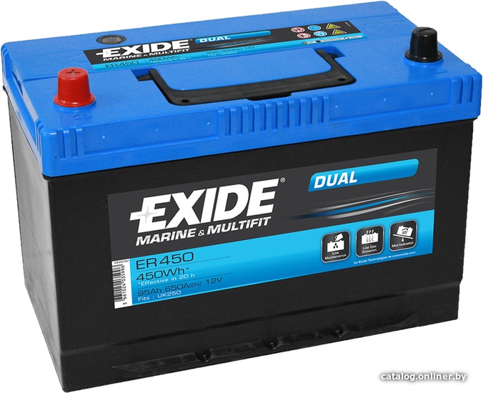 

Тяговый аккумулятор Exide Dual ER450 (95 А·ч)