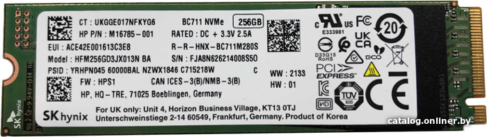 

SSD Hynix BC711 256GB HFM256GD3JX013N