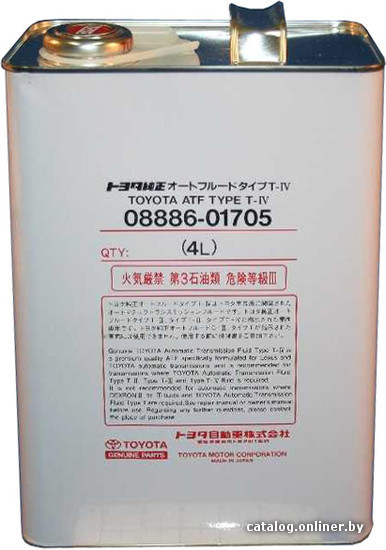 

Трансмиссионное масло Toyota ATF T-IV (08886-01705) 4л