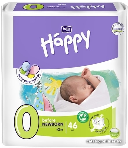 

Подгузники Bella Happy Before Newborn 0 46 шт.