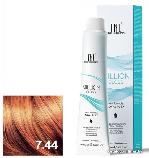 

Крем-краска для волос TNL Professional Million Gloss 7.44 100 мл