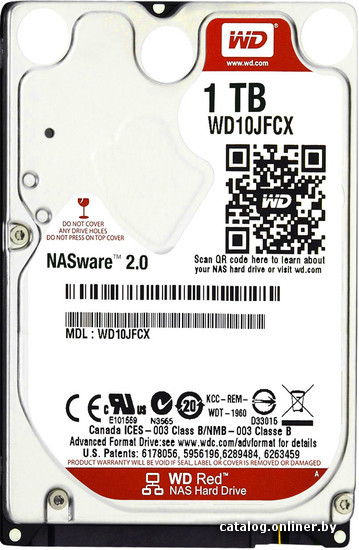 

Жесткий диск WD Red 1TB WD10JFCX