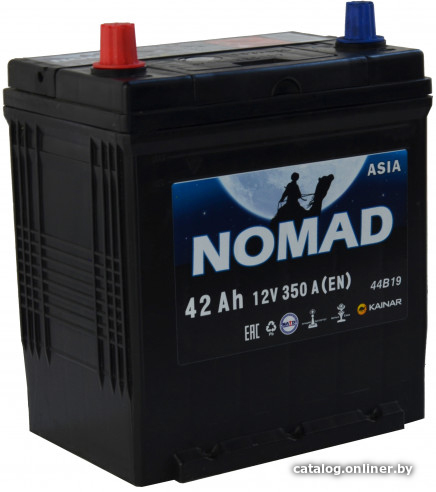 

Автомобильный аккумулятор Nomad Asia 6СТ-42р (42 А·ч)