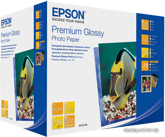 

Фотобумага Epson Premium Glossy Photo Paper 13х18 500 листов (C13S042199)