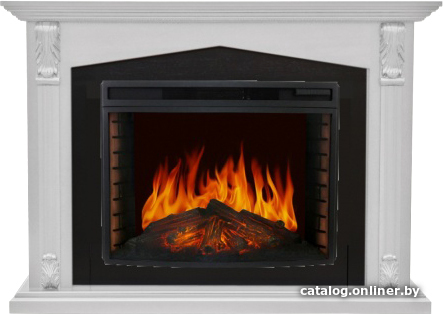 

Каминокомплект Smolcom Praga FS33/FS33W с Dioramic 33 LED FX (бьянко белый дуб)