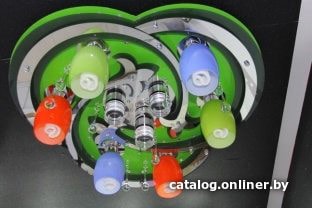 

Припотолочная люстра Sfera-sveta 8355/6+3 GN+GD MIX (белый плафон в комплекте)