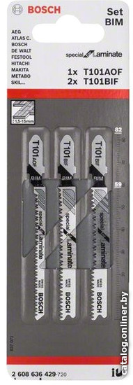 

Набор оснастки Bosch 2608636429 3 предмета