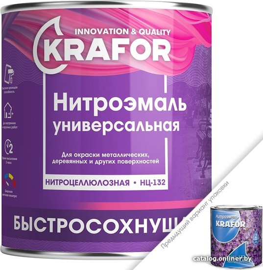 

Эмаль Krafor НЦ-132 0.7 кг (черный)