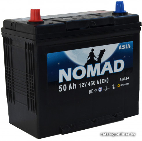 

Автомобильный аккумулятор Nomad Asia 6СТ-50р (50 А·ч)