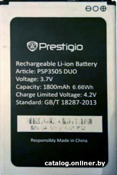 

Аккумулятор для телефона Prestigio PSP3505 DUO