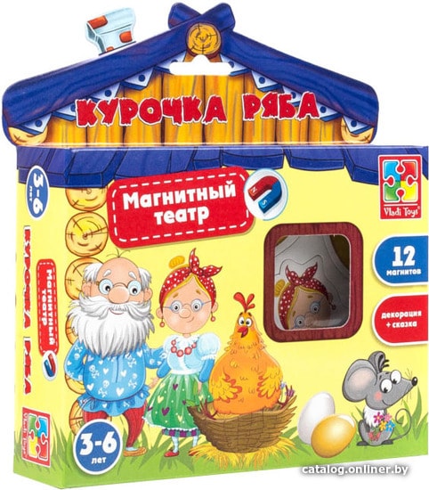 

Магнитная доска Vladi Toys Курочка Ряба VT3206-12