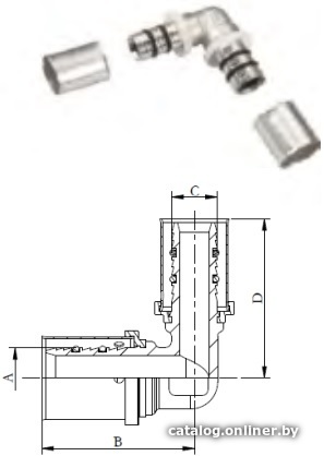 

Фитинг Rifeng F5-L2025x1216 (никель)