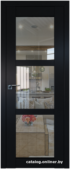 

Межкомнатная дверь ProfilDoors 2.13U 90x200 (черный матовый, стекло прозрачное)
