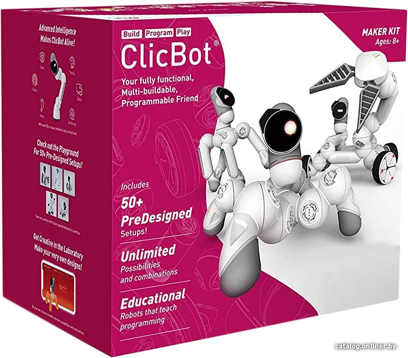 Clicbot. CLICBOT maker Kit. Интерактивный робот CLICBOT комплект maker Kit. CLICBOT maker Kit купить. CLICBOT цена.