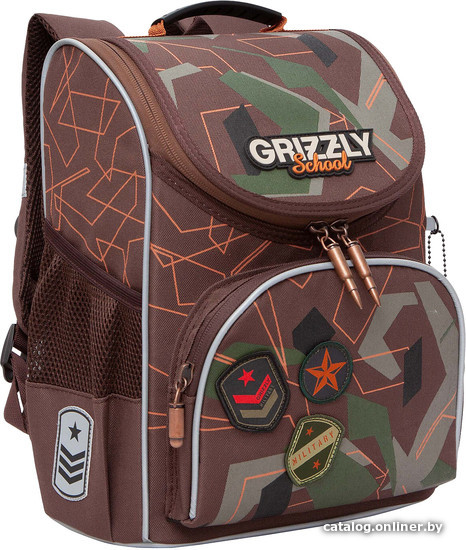

Школьный рюкзак Grizzly RAm-285-6 (милитари)