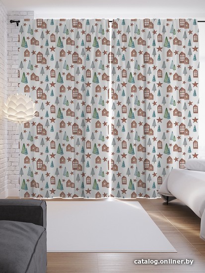 

Комплект штор JoyArty Новогодние звезды 1.45x2.65 м p_380864_145x265 (2 шт)