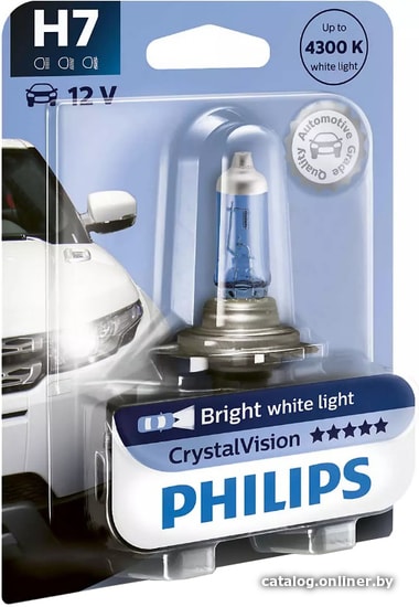 

Галогенная лампа Philips H7 CrystalVision 1шт