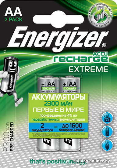 

Аккумулятор Energizer Extreme AA 2300mAh 2 шт