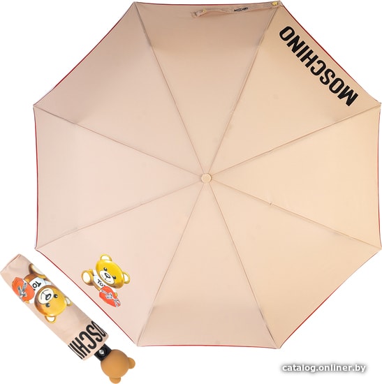 

Складной зонт Moschino 8080-OCA Gift Bear Dark Beige