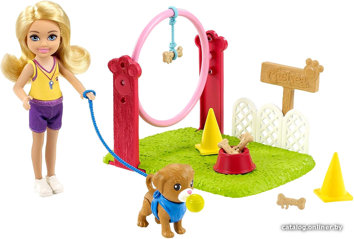 

Кукла Barbie Челси Дрессировщик собак с питомцем GTN62
