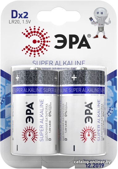 

Батарейка ЭРА Super Alkaline D 2 шт.