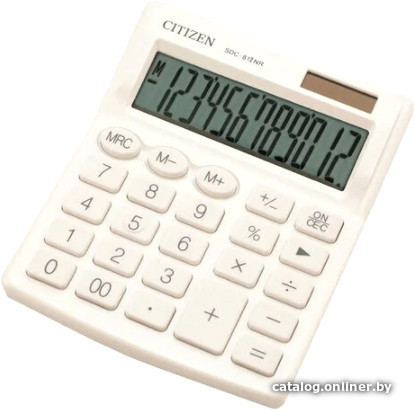 

Калькулятор Citizen SDC-812 NRWHE (белый)