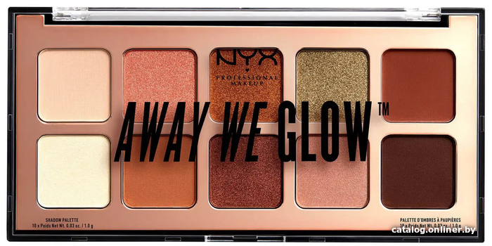

Палитра теней NYX Away We Glow Shadow Palette (02 Hooked On Glow) 10 г