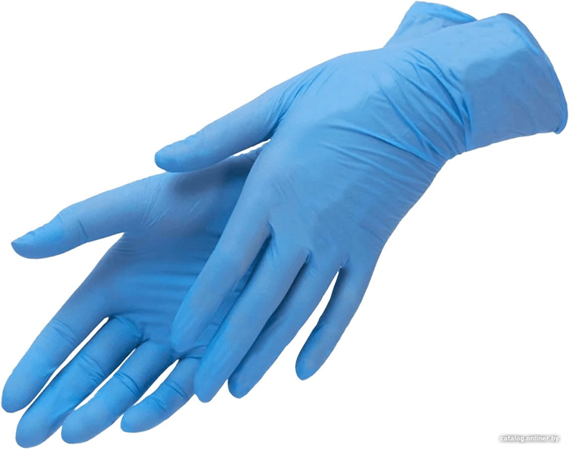

Нитриловые перчатки Merida Нитриловые неопудренные (L, 100 шт, синий)