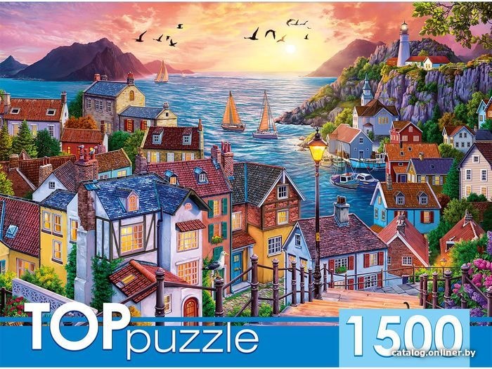 

Пазл Top Puzzle Приморский город на закате